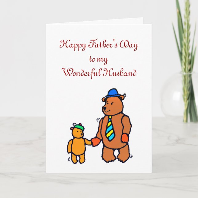 Happy Father's Day to Husband from Wife Card (Front)