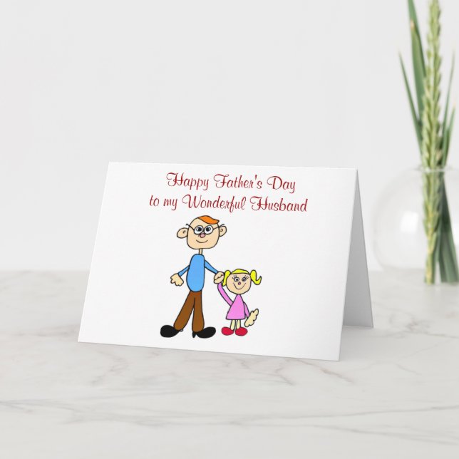 Happy Father's Day to Husband from Wife Card (Front)