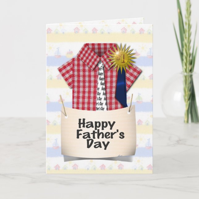 Happy Father's Day to my #1 Dad Card (Front)