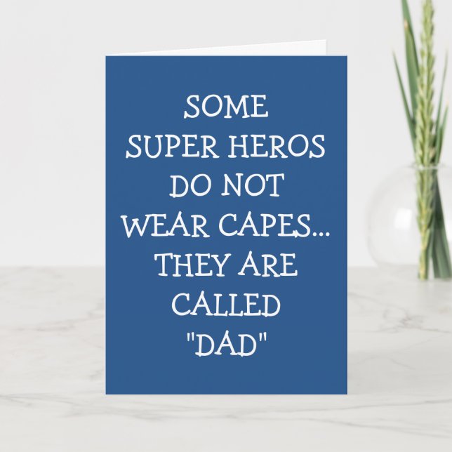 HAPPY FATHER'S DAY TO "MY SUPER HERO" DAD CARD (Front)