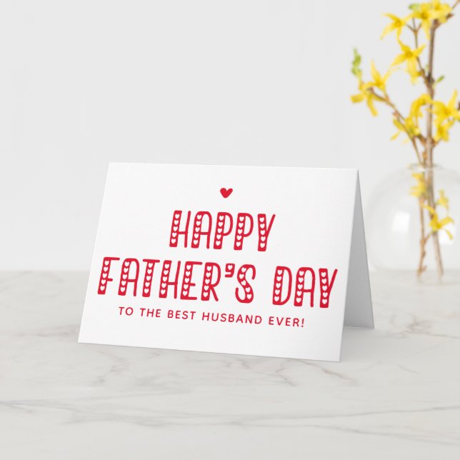 Happy Father's Day to the Best Husband Ever! Cute Card (Yellow Flower)