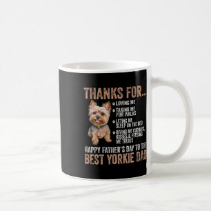 Happy Fathers Day To The Best Yorkie Dad Yorkshire Coffee Mug