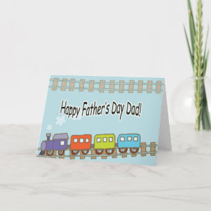 Happy Fathers Day Train Card