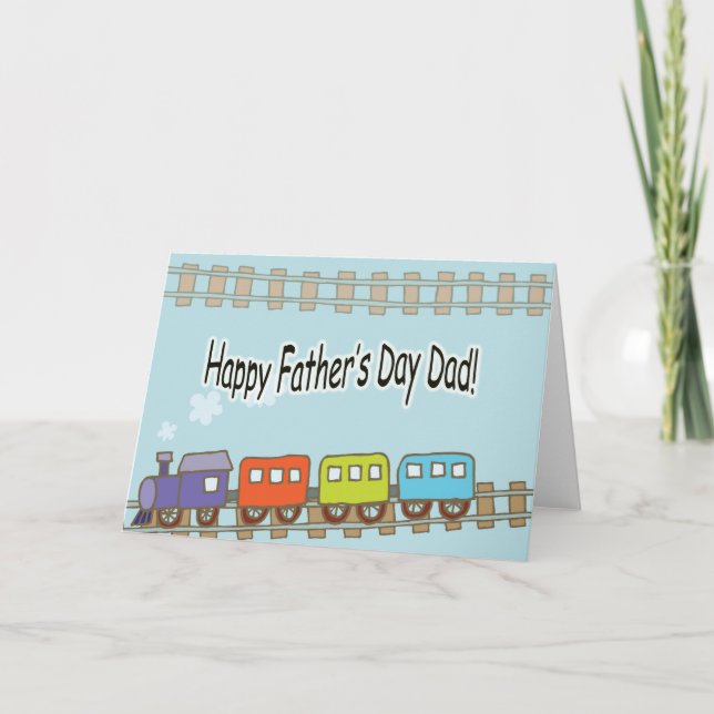 Happy Fathers Day Train Card (Front)