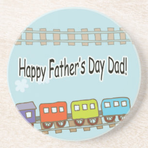 Happy Fathers Day Train Coaster
