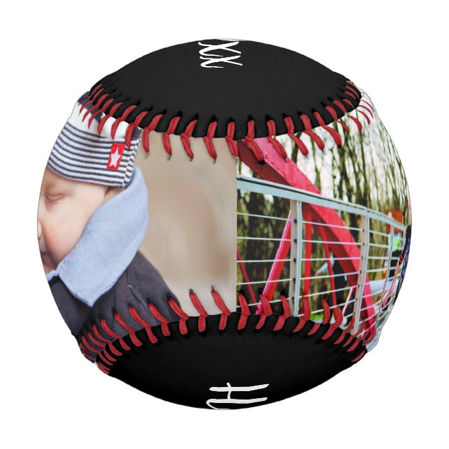 Happy Fathers Day | Two Photos | Family Gift Baseball (Front)