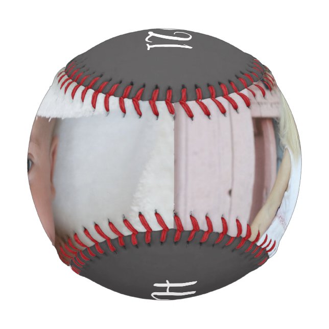 Happy Fathers Day | Two Photos | Family Gift Baseball (Front)