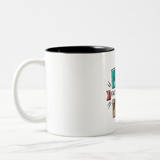 happy father's day Two-Tone coffee mug (Left)
