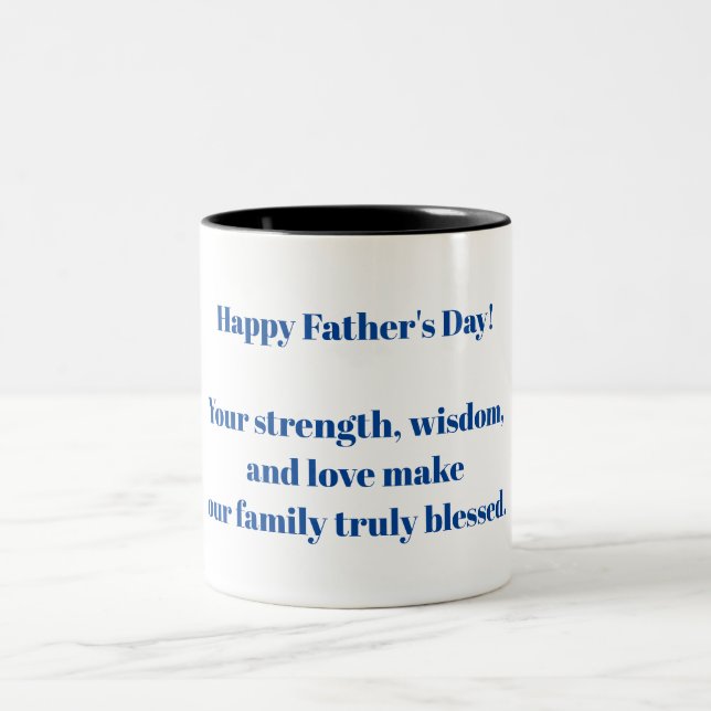 Happy Father's Day!  Two-Tone Coffee Mug (Center)