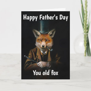 Happy Father's Day Victorian Fox  Card