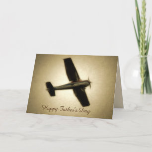 Happy Father's Day - Vintage Airplane Card