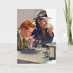 Happy Father's Day. Vintage Art Greeting Cards