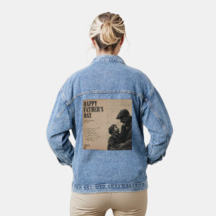 Happy Father's Day Vintage Letter and Grandpa  Denim Jacket