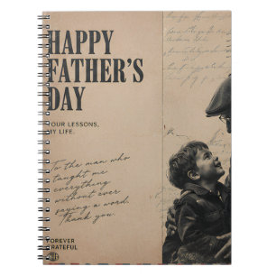 Happy Father's Day Vintage Letter and Grandpa  Notebook