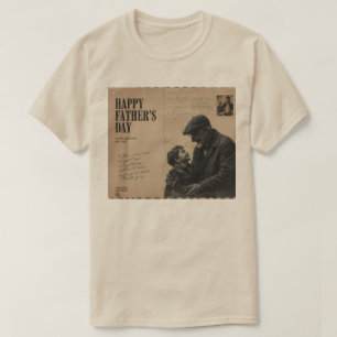 Happy Father's Day Vintage Letter and Grandpa T-Shirt