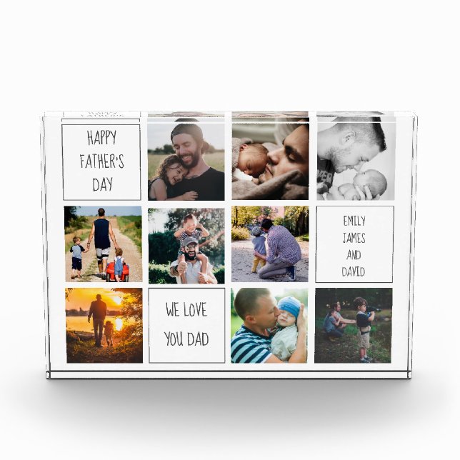 Happy Fathers day, we love you dad photo collage  (Front)