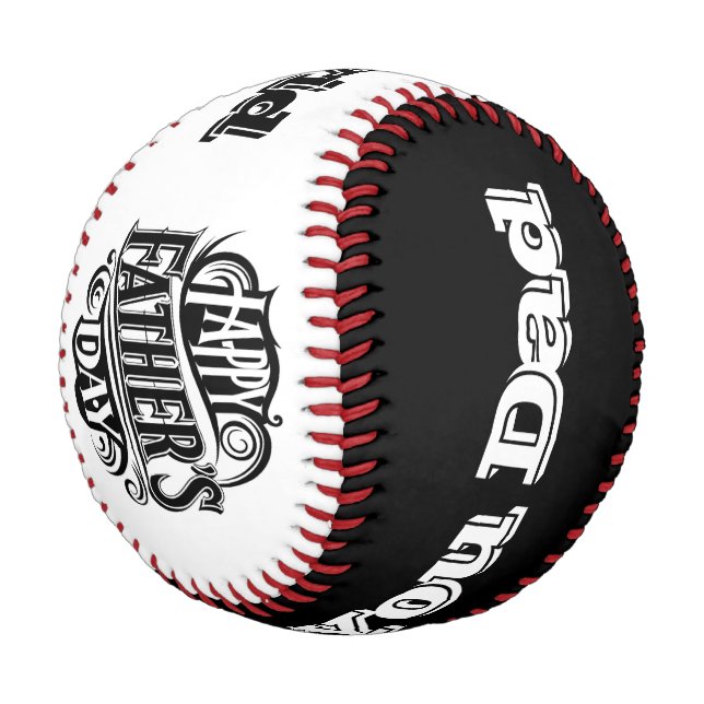 Happy Father's Day We Love You Dad with Name Baseball (Angled)