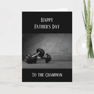 Happy Father's Day Weight Lifting Gym Fitness Card