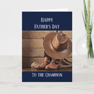 Happy Father's Day Westen Cowboy Horse Riding Card