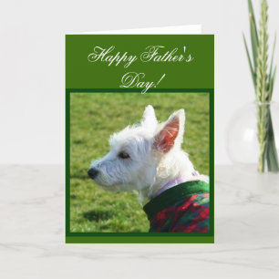 Happy Father's Day Westie Terrier card