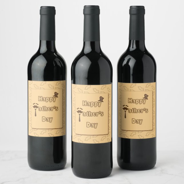 Happy Fathers Day Wine Label (Bottles)
