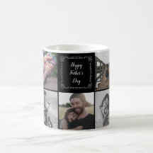 Happy Father's Day With 9 Personalised Photos Mug