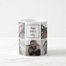 Happy Father's Day With 9 Personalised Photos Mug