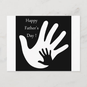 Happy Fathers day with hands of father and child Postcard