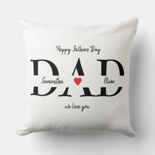 Happy Father's Day with Kids' Names -  Cushion