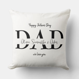 Happy Father's Day with Kids' Names -  Cushion