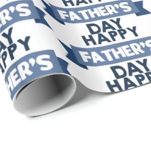 Happy Father's Day word art party wrap Wrapping Paper