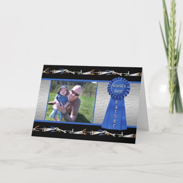 Happy Father's Day - world's best father - custom Card (Front)