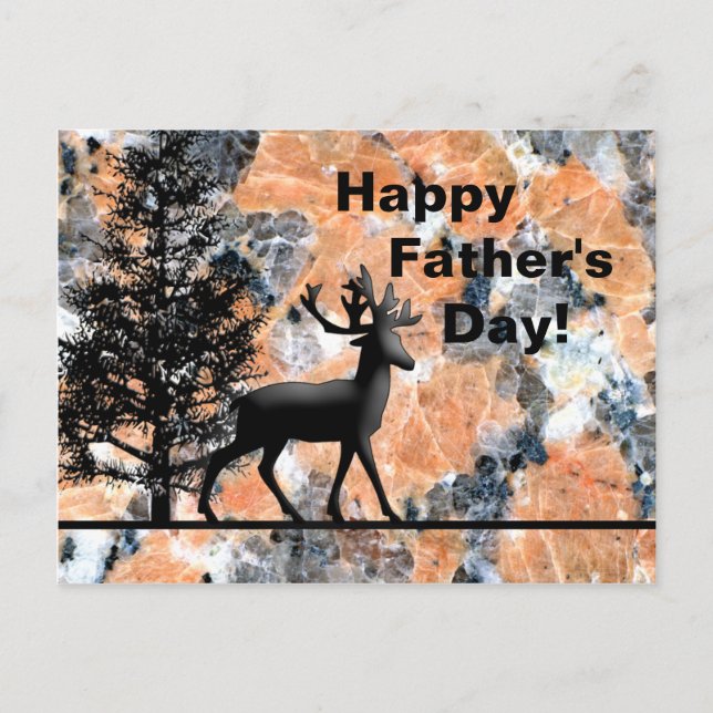 Happy Father's Deer Postcard (Front)