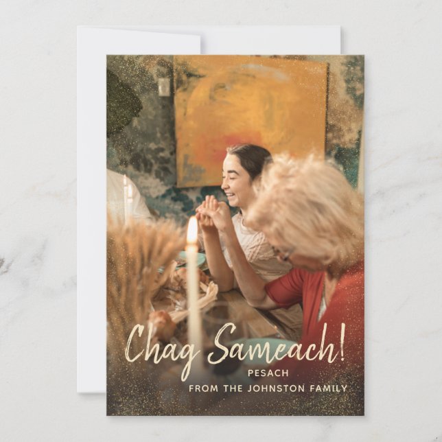 Happy Feast Chag Sameach Photo Template Greeting (Front)