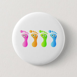 Happy Feet 6 Cm Round Badge