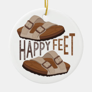 Happy Feet Ceramic Tree Decoration