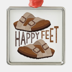 Happy Feet Metal Tree Decoration