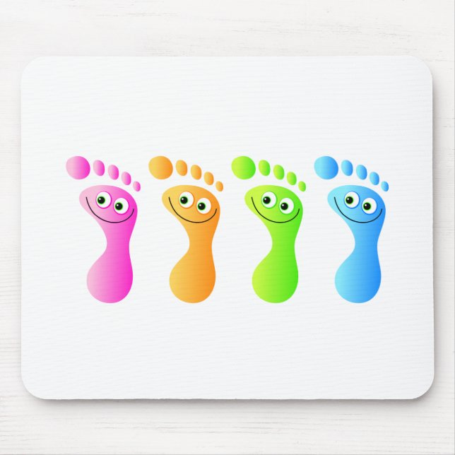 Happy Feet Mouse Mat (Front)