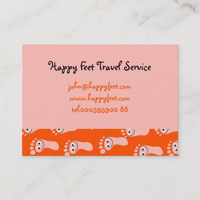Happy Feet Wallpaper Business Card (Front)