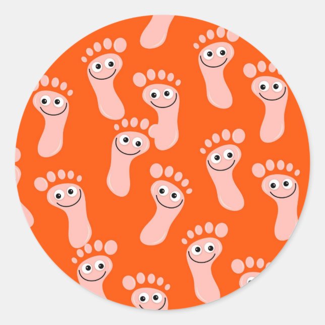 Happy Feet Wallpaper Classic Round Sticker (Front)