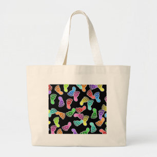 Happy Feet Wallpaper Large Tote Bag