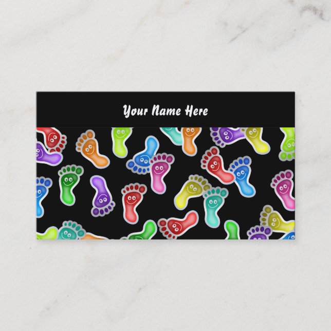 Happy Feet Wallpaper, Your Name Here Business Card (Front)