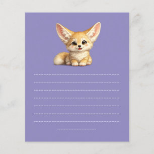 Happy Fennec Fox Cute Positive Vibes Design Flyer