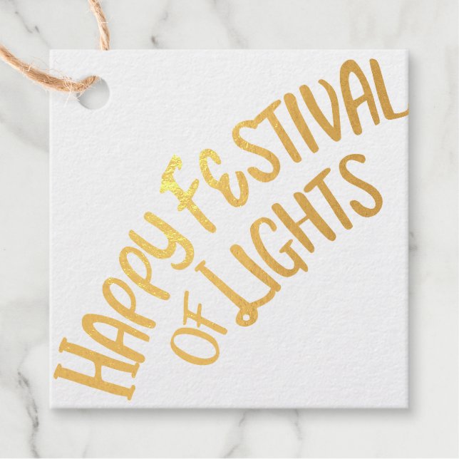 Happy Festival of Lights Favour Tags (Front)