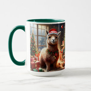 Happy Festive Alpaca Christmas,  Mug