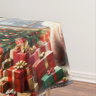 Happy Festive Alpaca Christmas, Tablecloth