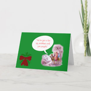 Happy Festivus with 3 wise men Holiday Card