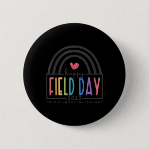 Happy Field Day 2022 rainbow fun day school trips 6 Cm Round Badge