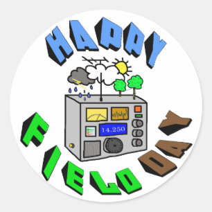 Happy Field Day Ham  Radio Stickers