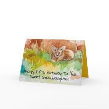 Happy Fifth Birthday Granddaughter Kit Fox